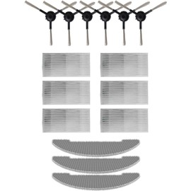 Vexilar Replacement Accessory Kit for Cleanova W7 Mop Robot 6 Side Brushes, 6 HEPA Filters, 3 Wipes
