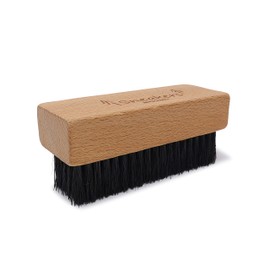 WALDKRAFT Blackforest Sneaker Brush, High-Quality Shoe Brush Made of Beech Wood, Gentle Natural Bristles (Pig) or Fibre Bristles (Vegan) (Dark, 1)