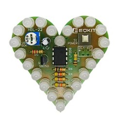 DIY Kit Heart Shape Breathing Lamp Kit Breathing LED Suite Red White Blue Green Electronic Production for Learning Laboratory White