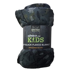 Kombat Kids Super Soft Snuggly Fleece Blanket BTP Black