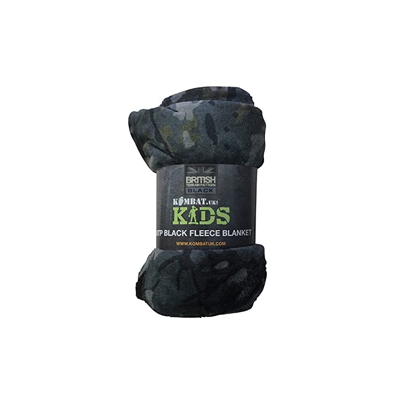 Kombat Kids Super Soft Snuggly Fleece Blanket BTP Black