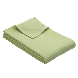 IBENA Cotton Pure King Size Jacquard Woven Bed Blanket - Green Tea