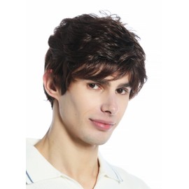 WIG ME UP - DW94A-4T30 Wig Men Women unisex short parting wavy chestnut brown mix