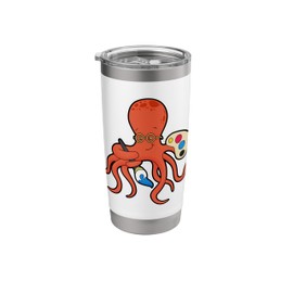 Octopus Painter Paint brush Stainless Steel Insulated Tumbler