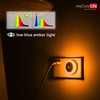 Amber Night Light Plug in, Dusk to Dawn Sensor, Blue