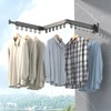 iMonse Wall Mounted Clothes Hanger Rack Folding Wall Mounted Clothes