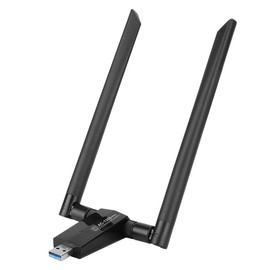 USB Network Card,RTL8812AU AC USB 2.4G/5.8G Dual-Band WiFi Dongle Adapter,Support WPA/WPA2/WEP/802.1X/WMM Data Encryption,Wireless Network Card with Strong Anti-Interference Ability