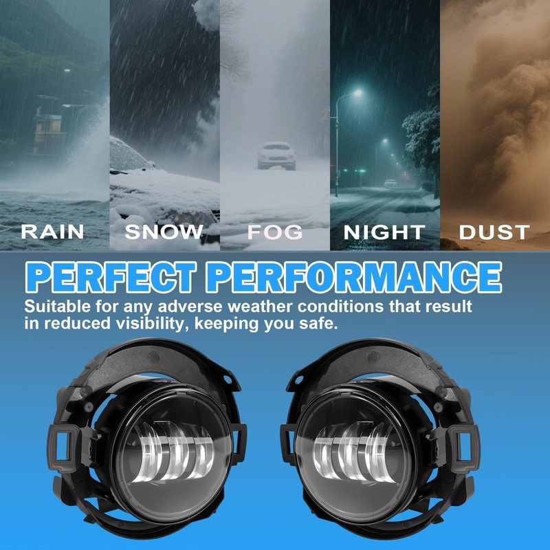 LED Fog Lights Compatible with 2005-2015 Nissan Xterra/2010-2019 Nissan Frontier