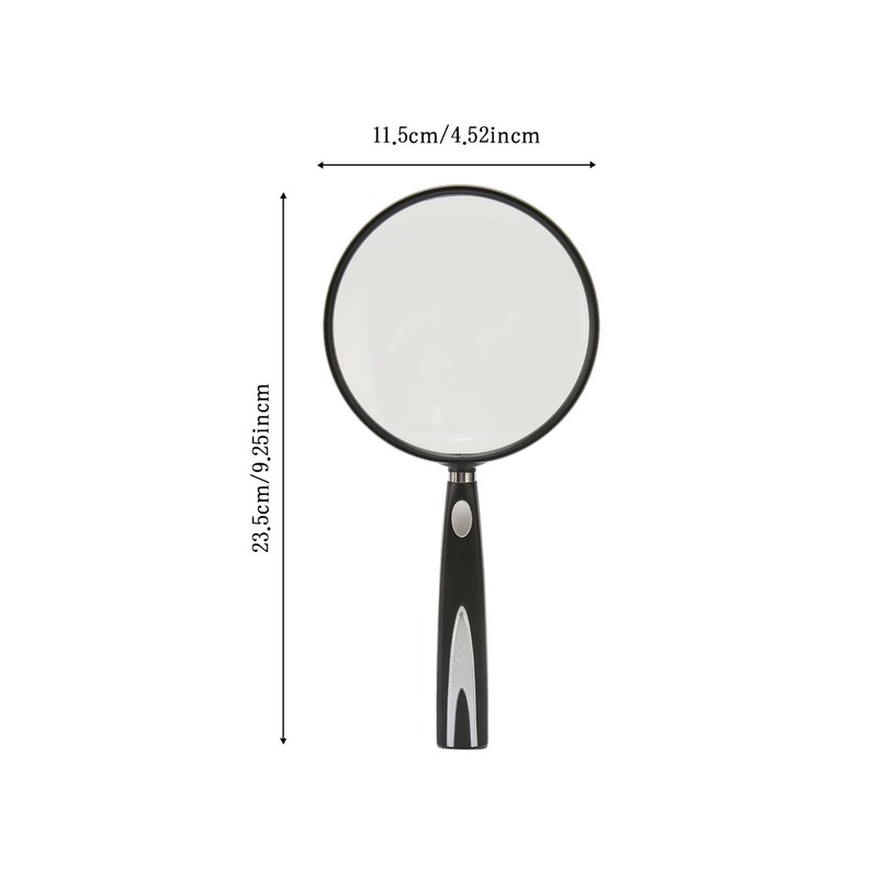 Handheld Magnifying Glass 2X 4X Handheld Reading Magnifier Skid Resistance