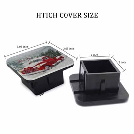 Beabes Tow Hitch Covers Christmas Truck, Snowy Xmas Car Christmas Trees Auto 2 Inch Trailer Hitch Cover Plug Cap Insert Receiver Tube Hitch Covers for Most Cars Trucks SUVs
