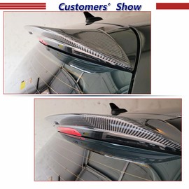 Carbon Fiber Roof Spoiler for Volkswagen VW Golf 6 VI MK6 Base 2010-2013 Rear Window Lip Visor Wind Spoiler Wing(Carbon Fiber)