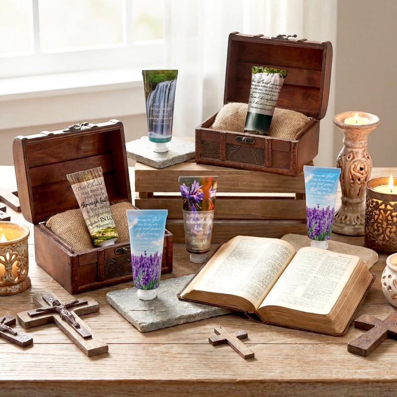 72 Pcs Christian Hand Cream Bulk Bible Verse Hand Travel