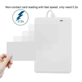 SOULONG Smart Card Reader 0.2s Compatible USB Non- Card Reader 0-80mm with Status Indicator Light (125Khz ID Card)