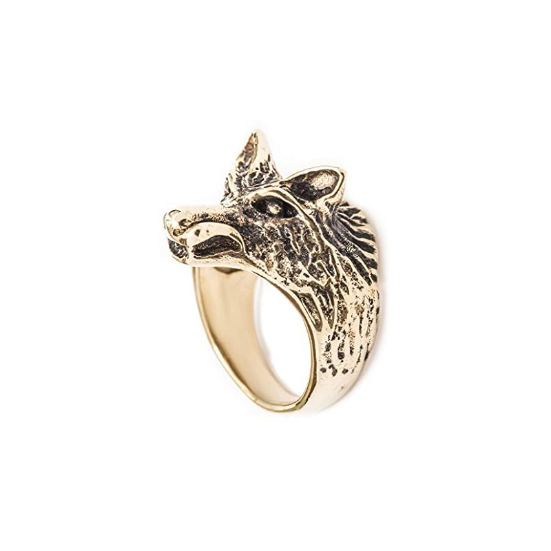 Windalf Vikings SVALI Wolf Ring 20 mm Night Wolf Power