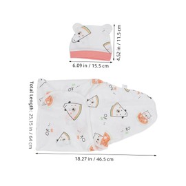 SUPVOX 3Sets Swaddle Wraps with Hats Cotton Newborn Sleep Sacks for Boys and Soft Breathable Receiving Blankets Stylish Nursery Photo Props for Spring Autumn Use