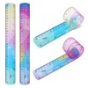 Grevosea 2-Piece Flexible Ruler, 30cm/12inch Plastic Straight Edge Ruler, Soft
