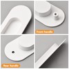 MOROBOR Double Sided Handle, 2pcs Oval Embedded Sliding Barn Door