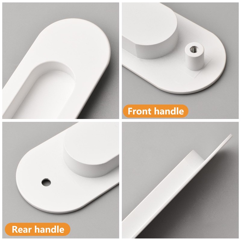 MOROBOR Double Sided Handle, 2pcs Oval Embedded Sliding Barn Door