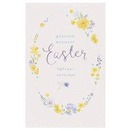 Pack of 5 Sending Easter Wishes Floral Easter Cards Easter Packs Greeting Cards