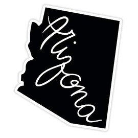 GT Graphics Arizona State Shape - 12" Vinyl Sticker Waterproof Decal