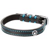 Rosewood Luxury Leather Dog Collar, 10 - 14-inch, Black