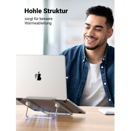 UGREEN Laptop Stand Stainless Steel Laptop Holder Table Laptop Stand Adjustable Notebook Holder Laptop Stand Compatible with 12 to 15.6 Inch Laptops such as MacBook Air, MacBook Pro, X1 Carbon