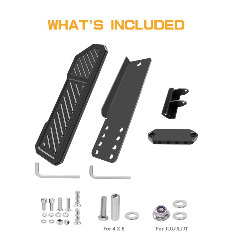 Dead Pedal for Jeep 4xe, Aluminum Gladiator Dead Pedal Adjustable