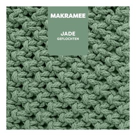 myboshi Macrame Yarn, Braided 4 mm, Made in Germany, Natural Yarn, Creative Yarn for Oriental Macrame Works, Green, 1 Cord of 50 m