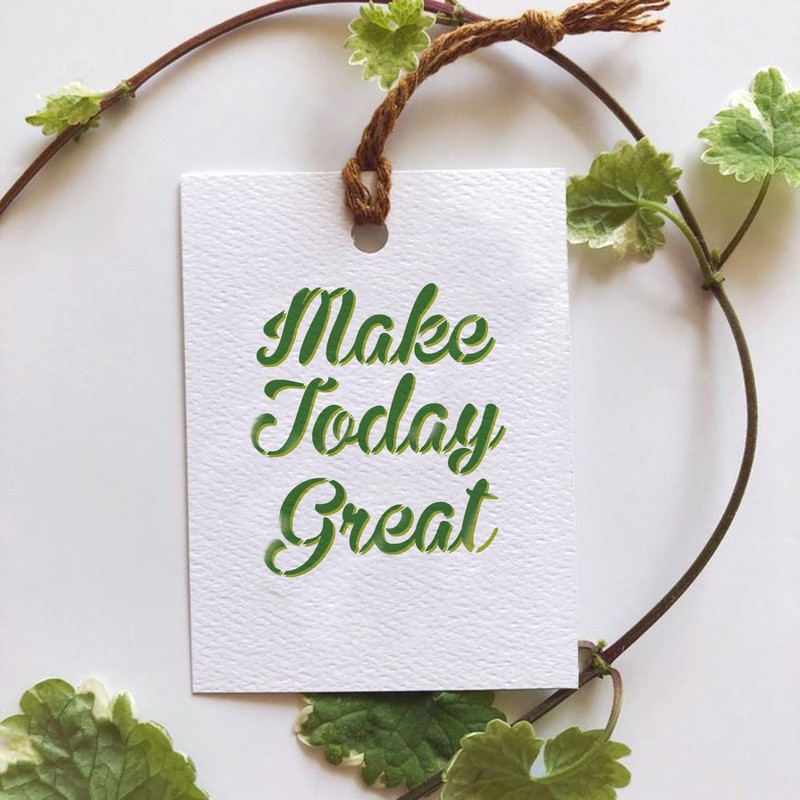 CrafTreat Reusable Inspirational Words Stencils 36 Pack 3x3 Inch for
