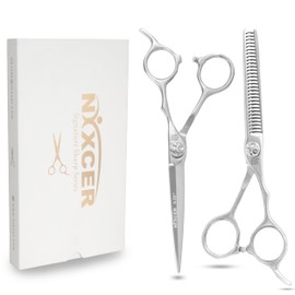 Nixcer Professional Scissors - 6.25" Arc Hair Cutting Scissors 440C Japanese Steel, Featuring Long-Lasting Sharpness(Hair Cutting & Thinning Scissors)