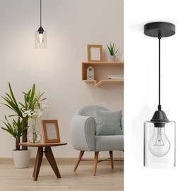 EMKE Pendant Light Vintage Pendant Lamp Black E27 Lamps Pendant Lamp Pendant Light Retro Lampshade Light Chandelier Dining Room Lamp Living Room Lamp Kitchen Lamp