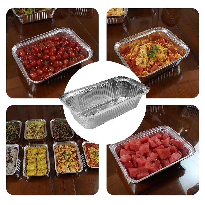 AMOS Aluminium Foil Food Containers with Lids 650ml Pack of