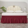 MEILA Wrap Around Bed Skirt Three Fabric Sides Elastic Dust