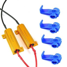 Autolizer 2 x 6 Ohm 50W LED Load Resistors Error Code Blink Bulb Out Fix 1156 3156 7440