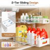 2 Pack 19IN Depth Under Sink Storage Organizer, Large 2-Tier
