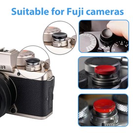 IKOPFLN Set of 4 Aluminium Alloy Concave Shutter Release Buttons, for X100VI X-T30 X-T20 X-T10 X-T5 X-T4 X-T3 X-PRO, a