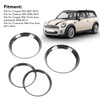 4 Pcs Air Outlet Cover Carbon Fiber Style Dashboard AC