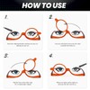 SODQW 2 Packs Makeup Reading Glasses for Women Round One