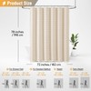 BTTN 78 Inch Long Shower Curtain - Boho Farmhouse Linen