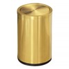 2.4 Gallon Brushed Gold Bathroom Trash Can with Swing Lid,Stainess