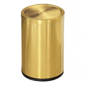JINYCOME 2.6 Gallon Gold Bathroom Trash can with lid,Small Office Garbage can Wastebasket bin for Bedroom,Living Room,Kitchen (Gold)