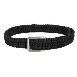 Umbrella Rope Survival Belt Hand Woven Military Waist Belt Waistband for Hiking CampingBlack