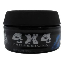 4x4 Balsamo Cera Con Deposito De Color Negro Para Barba Y Bigote De 100g