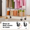 M MZG Heavy Duty Rolling Garment Rack 3 Tiers Adjustable