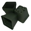 Dillen 3.875 inch Square Green Firm Nursery Pots - SET