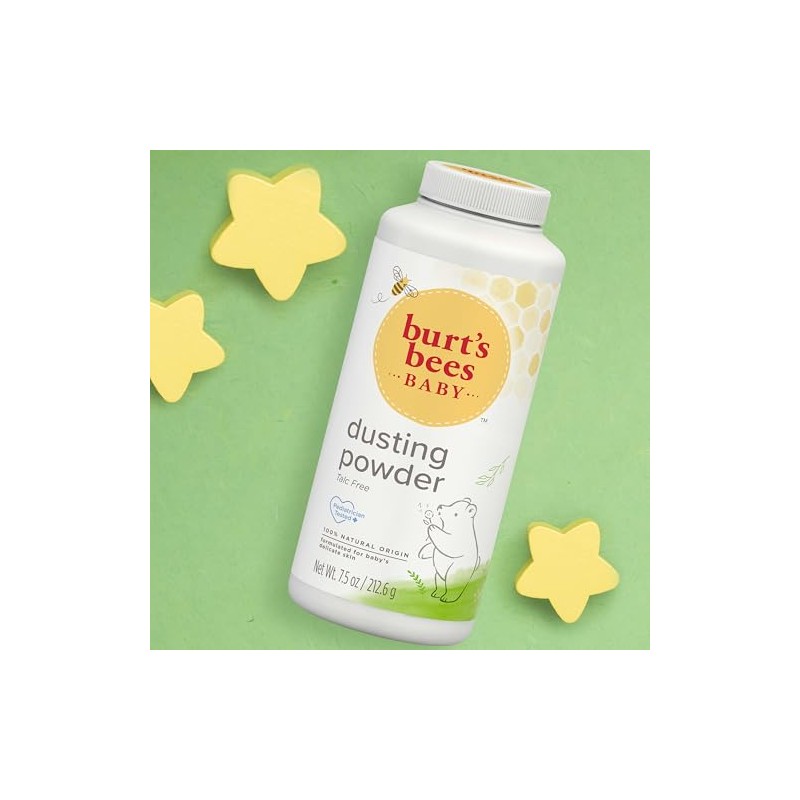 Burt's Bees Baby 100% Natural Dusting Powder, 7.5 Ounces (Packaging
