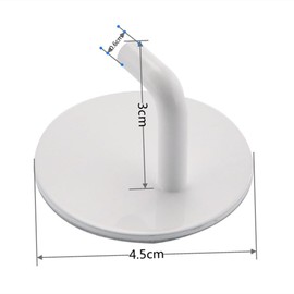 dophee 5Pcs White Stainless Steel Self Adhesive Wall Hook, Sticky No Drilling Robe Rack for Hanging Towel Coat Clothes Key Bags Kitchen Tools