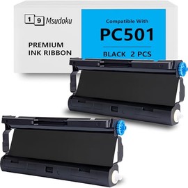 2 Pack PC501 Ribbon Compatible with Brother PC-501 Fax Cartridge | Replacement for Brother FAX 575 Fax 878 Fax 888 Printers