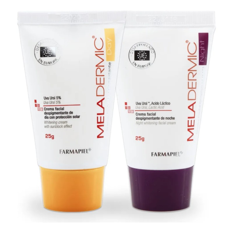 Kit Rutina Facial Despigmentante Meladermic Crema Día Noche Todo Tipo