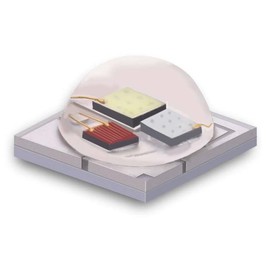 LEDGUHON 10 piezas de chip LED de alta potencia de 1 W 350 mA rojo, verde, azul, sustrato de cerámica 3 en 1 3535 SMD para luz de escenario para luz de bricolaje (azul 455-460 nm)